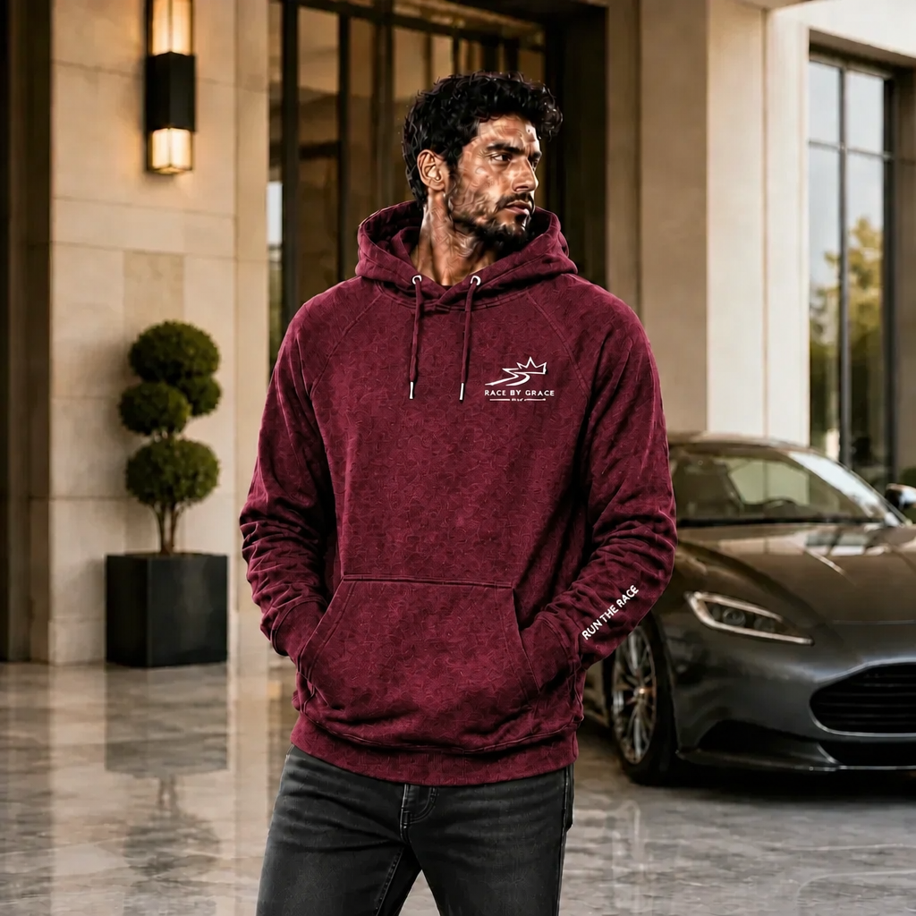 Model wearing Signature  Christian streetwear hoodie