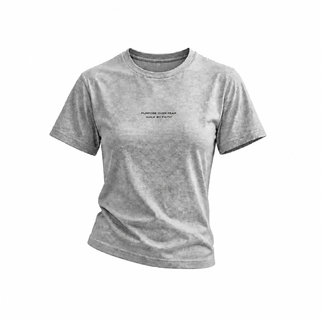 Purpose over Fear - Embroidered Relaxed T-shirt | Race by Grace