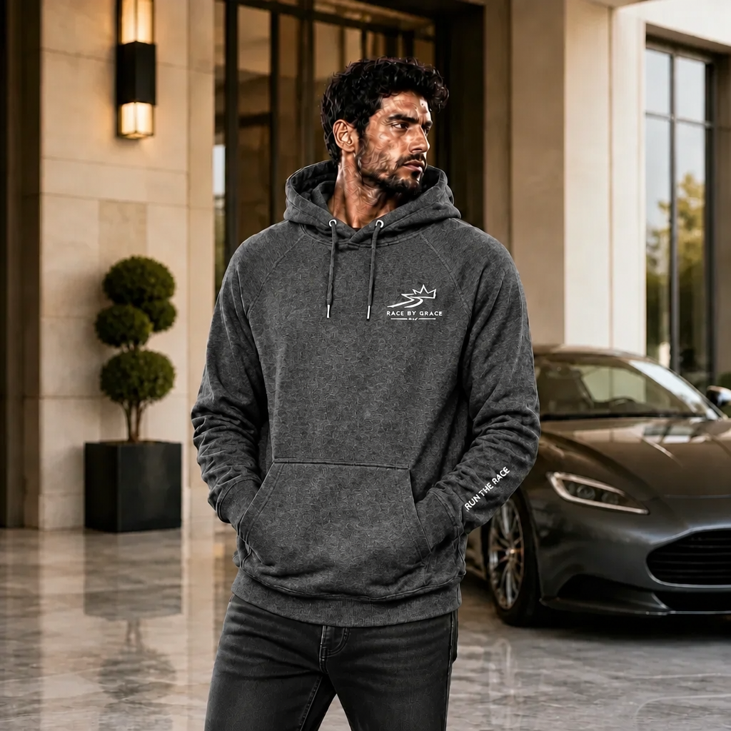 Model wearing Signature  Christian streetwear hoodie