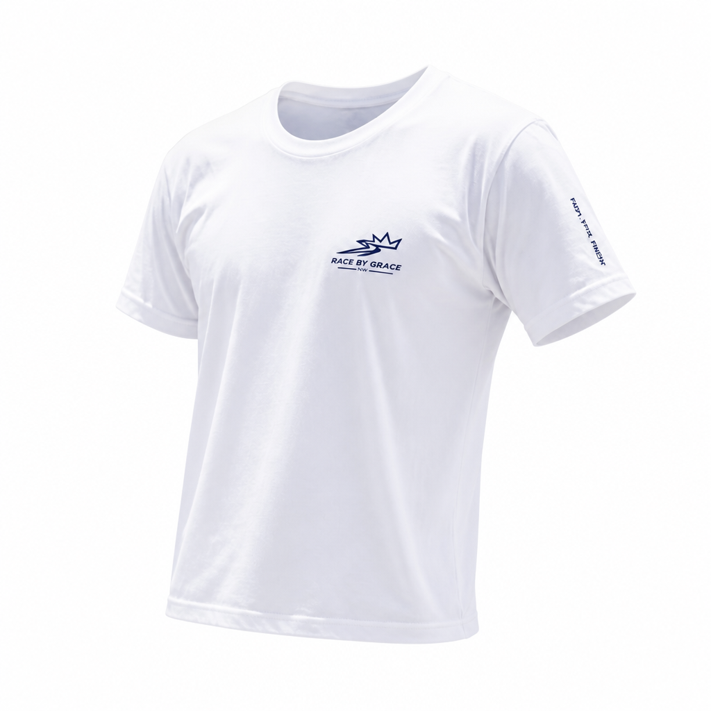Race by Grace Signature embroidered t-shirt front view