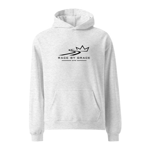 Race by Grace Driven by Faith printed  hoodie front view