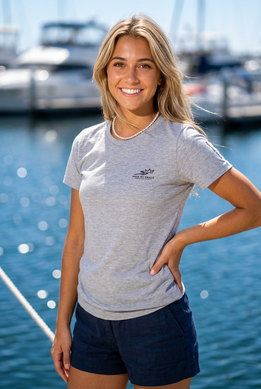 Model wearing Signature Christian streetwear t-shirt